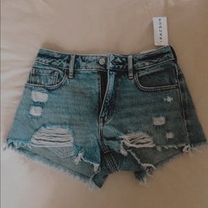 ripped jean shorts